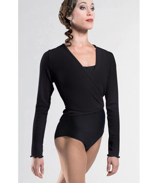 Wear Moi Ladies' Menuet Knitted Wrap Sweater Black