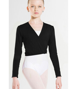 Wear Moi Children's Menuet Knitted Wrap Sweater Black