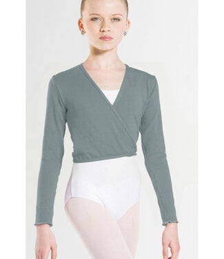 Wear Moi Children's Menuet Knitted Wrap Sweater Grey