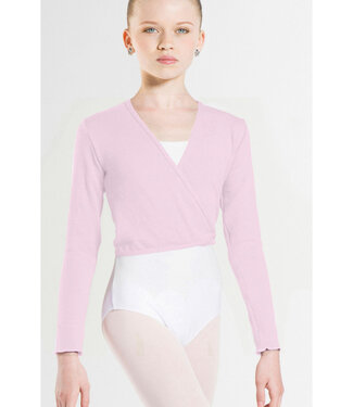 Wear Moi Children's Menuet Knitted Wrap Sweater Pink