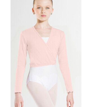 Wear Moi Children's Menuet Knitted Wrap Sweater Salmon