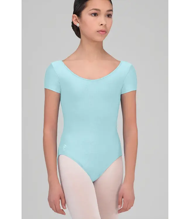 Children's Pirouette Cap Sleeve Leotard Pacific