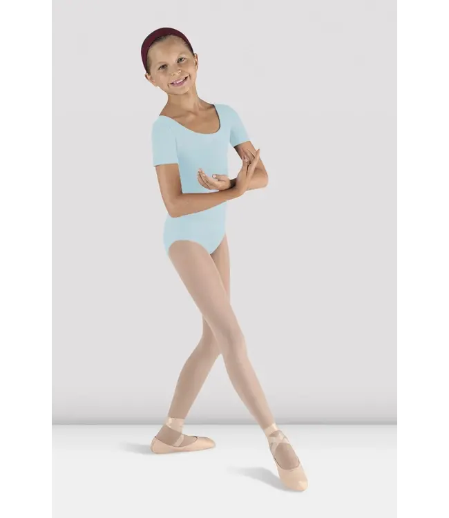 Children's Short Sleeve Leotard Pastel Blue