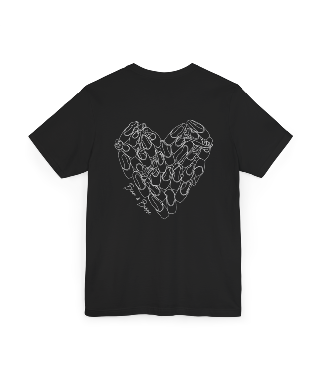 Pointe Shoe Heart Shirt Black