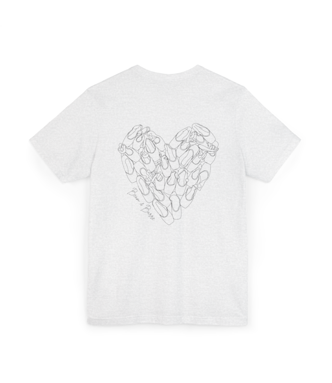 Pointe Shoe Heart Shirt Ash