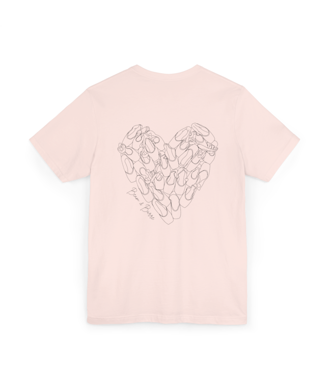 Pointe Shoe Heart Shirt Soft Pink
