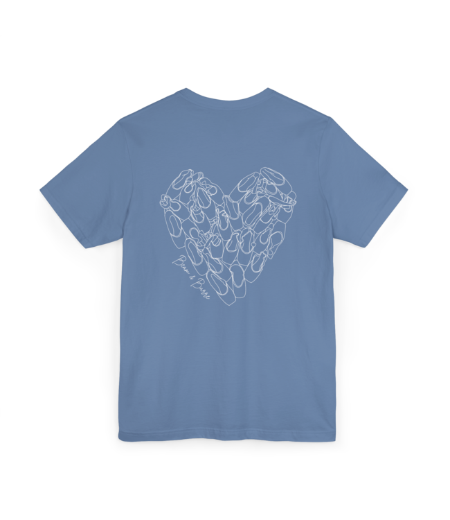 Pointe Shoe Heart Shirt Periwinkle