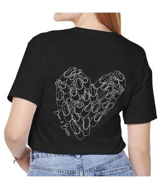 Beam & Barre Pointe Shoe Heart Shirt Black