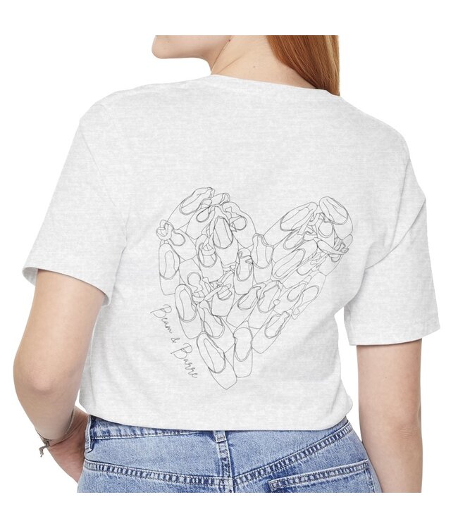 Pointe Shoe Heart Shirt Ash
