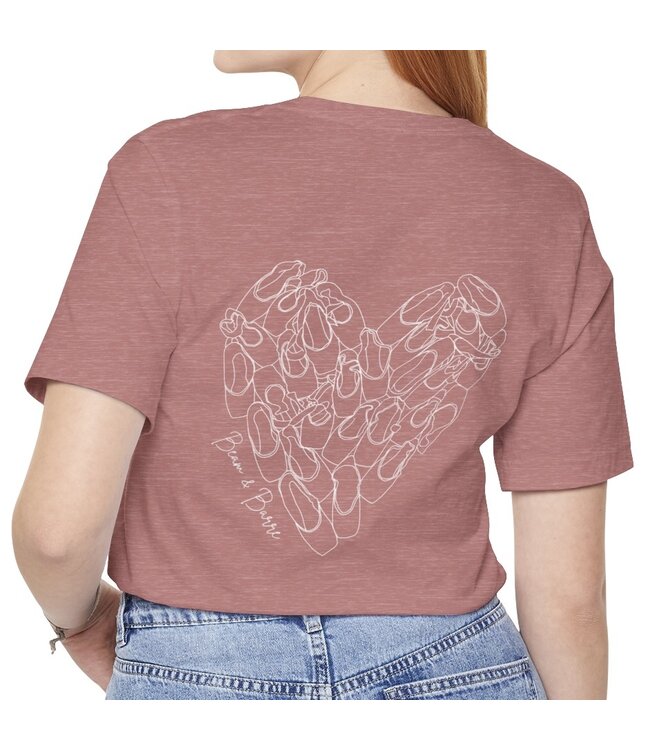 Pointe Shoe Heart Shirt Mauve