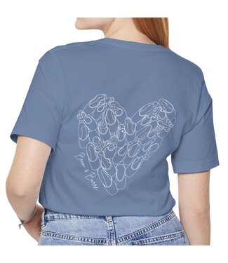 Beam & Barre Pointe Shoe Heart Shirt Periwinkle