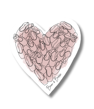 Beam & Barre Pointe Heart Sticker