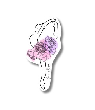 Beam & Barre Peony Dancer Sticker