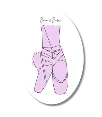 Beam & Barre Pointe Shoes Sticker