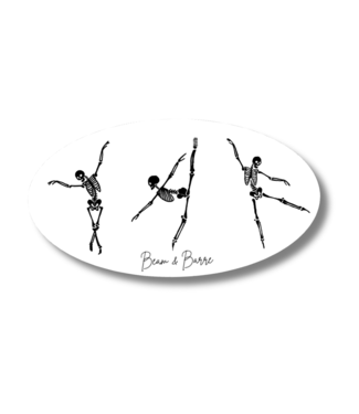 Beam & Barre Dancing Skeletons Sticker