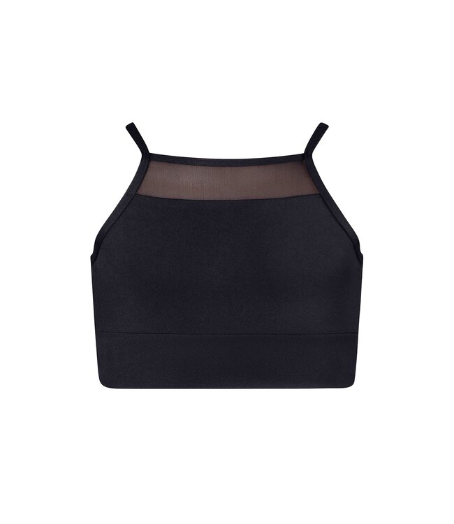 Children's Elle Crop Top Black Mesh