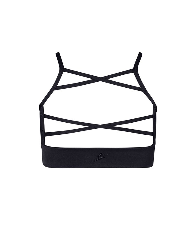 Children's Elle Crop Top Black Mesh