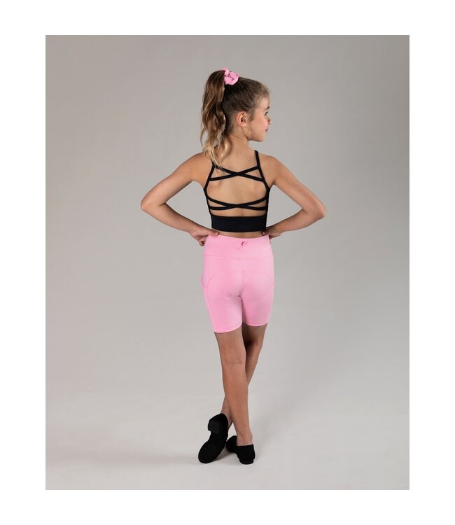 Children's Elle Crop Top Black Mesh