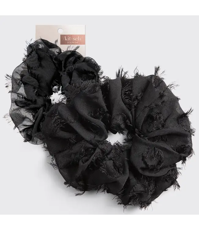 Brunch Scrunchie Frayed Black