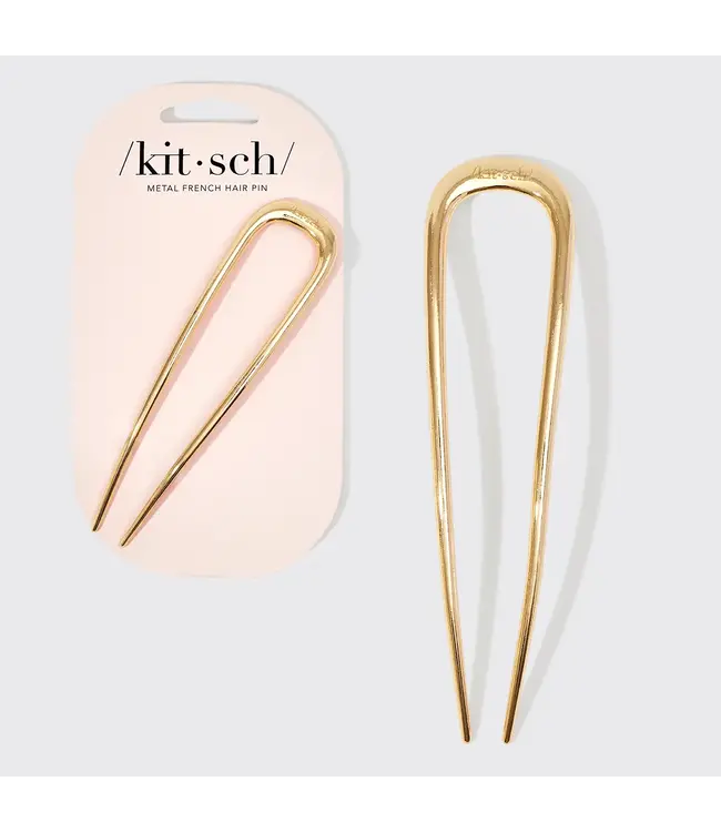 Metal French Hair Pin Gold