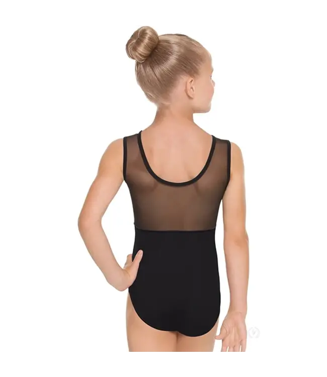 Children's Girls Silhouette Mesh Back Tank Black