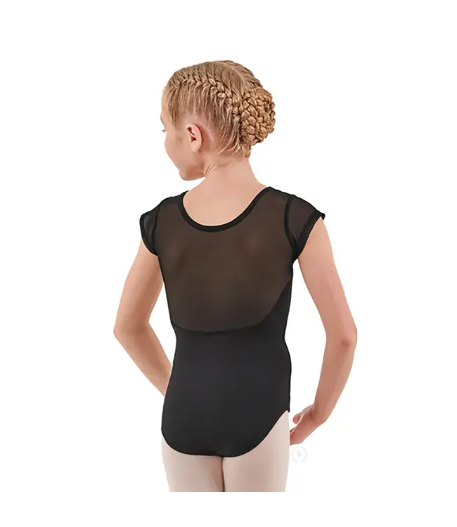 Children's Silhouette Mesh Sweetheart Leotard Black