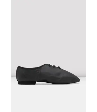 Bloch Children's UltraFlex Leather Lace-up Jazz Shoe Black