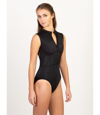 Suffolk Ladies' 2702A Contour Zip Front Mock Neck Leotard