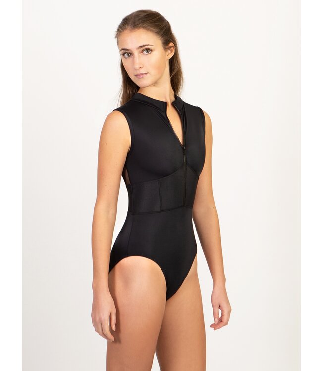 Ladies' 2702A Contour Zip Front Mock Neck Leotard
