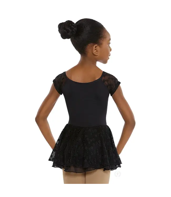Children's Cap Sleeve Dance Dress Black