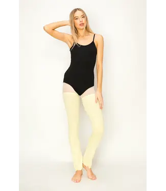 Aluvie Ladies' Bee Leg Warmers Lemon Yellow O/S