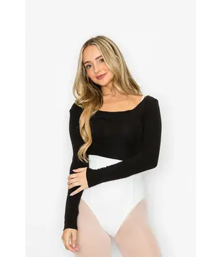 Aluvie Ladies' Chloe Crop Top Angora Black O/S