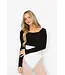 Aluvie Ladies' Chloe Crop Top Angora Black O/S