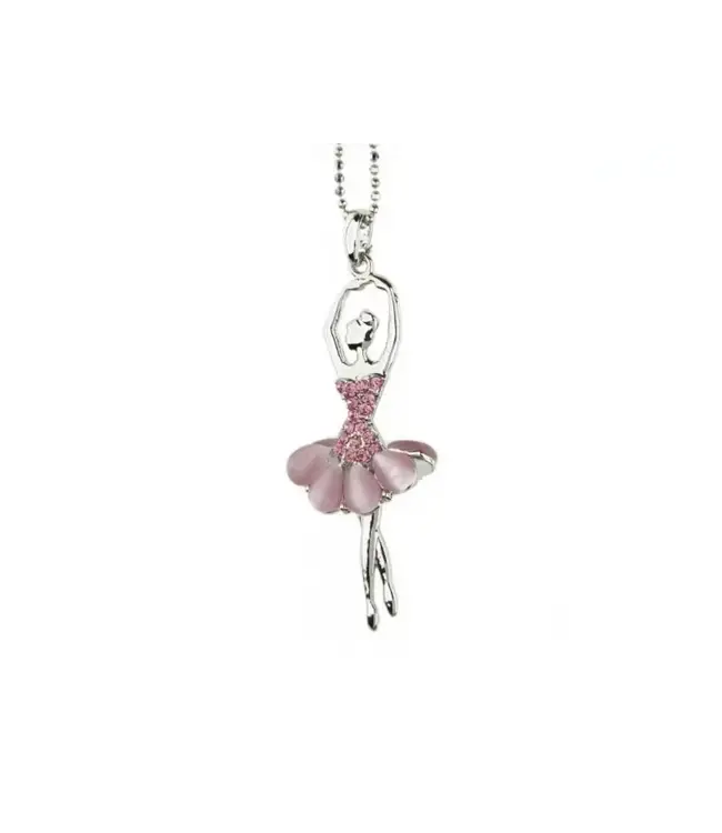 Ballerina Necklace With Gems Pink