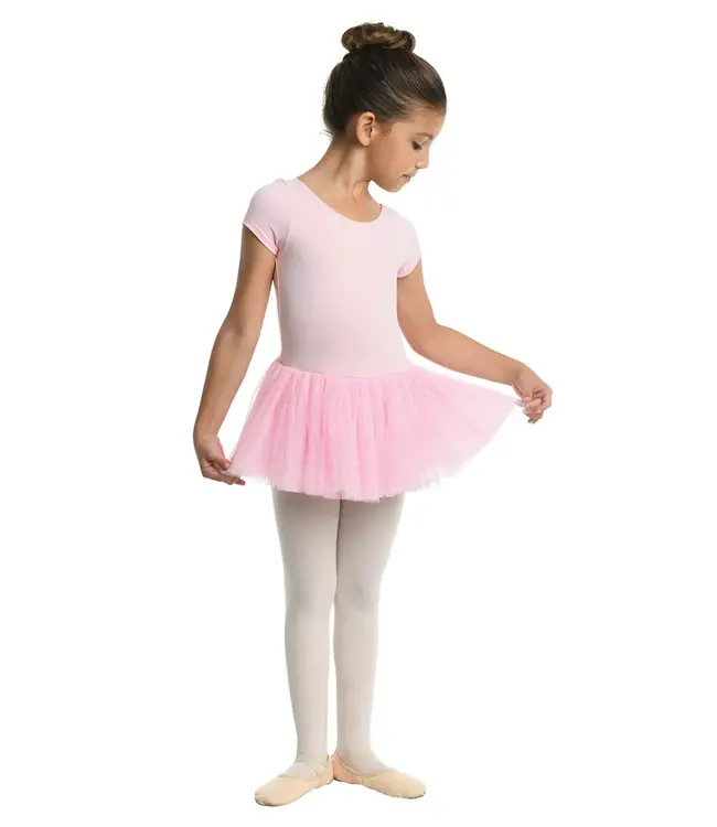 Cap Sleeve Tutu Dress Pink