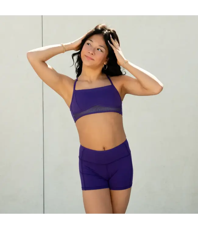 Ladies' Solid Flame Short Purple