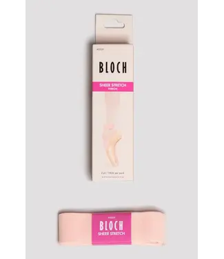 Bloch Sheer Stretch Ribbon Pink