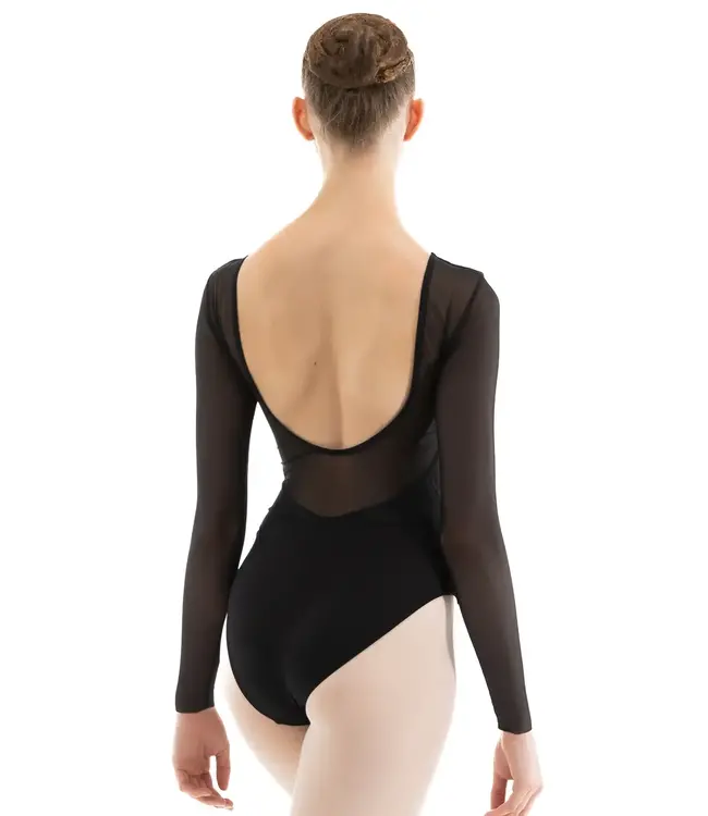 Ladies' Tara Long Sleeve Leotard Black