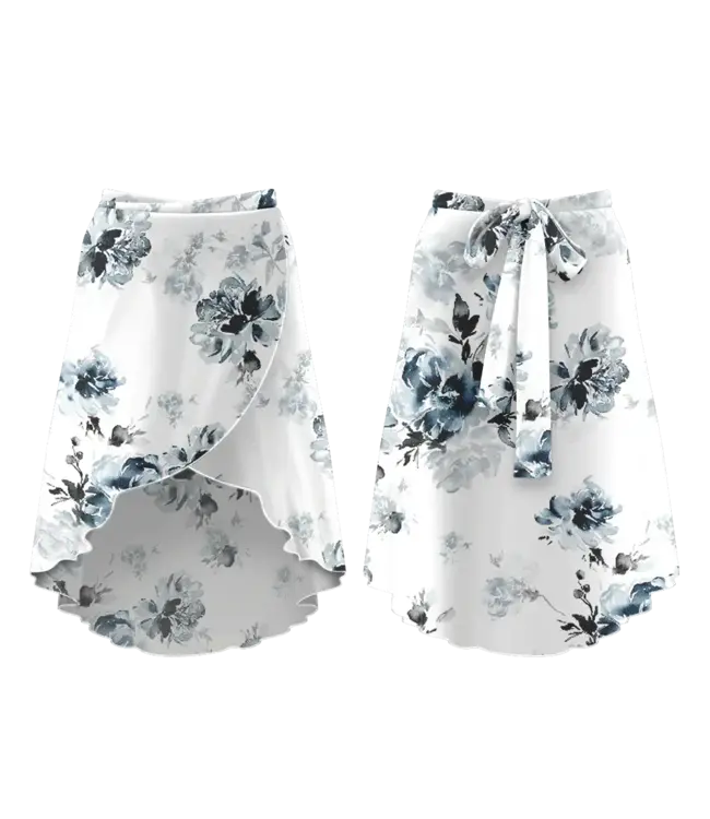 Ladies' Velvet Chiffon Skirt Monet Blue