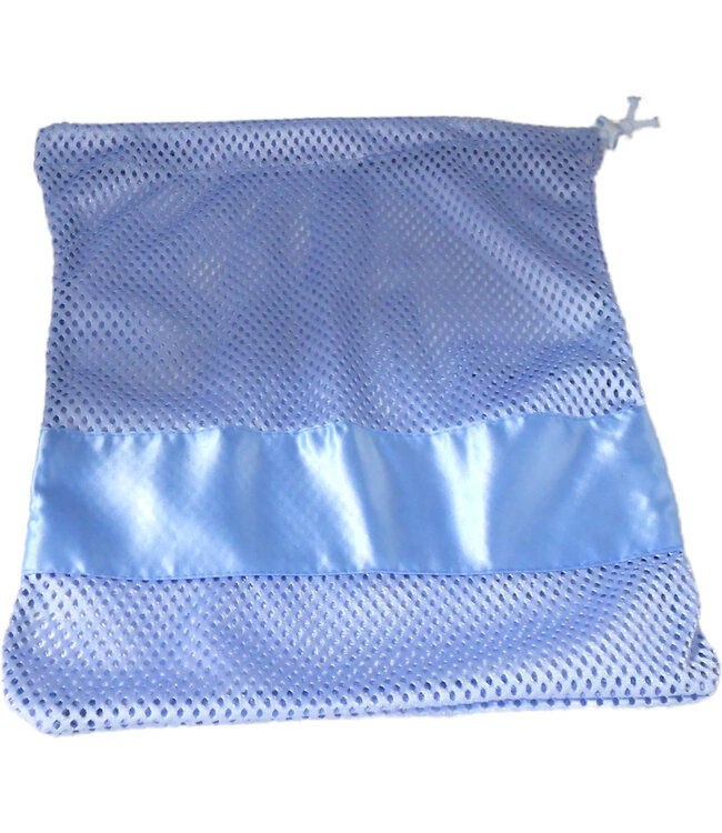 Mesh Bag With Satin Baby Blue