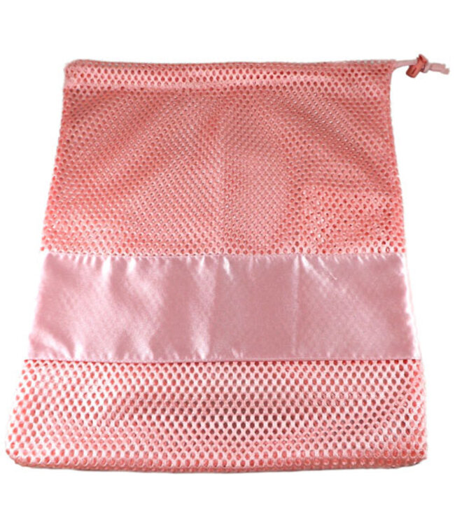 Mesh Bag With Satin Ballet Pink