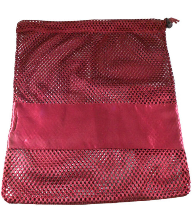 Mesh Bag With Satin Burgundy
