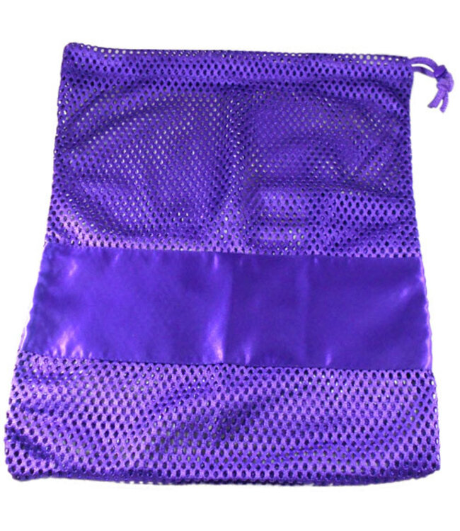 Mesh Bag With Satin Purple