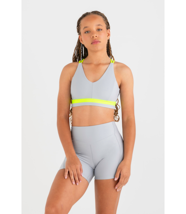 Children's Fit-Letic Crop Top Mist Grey
