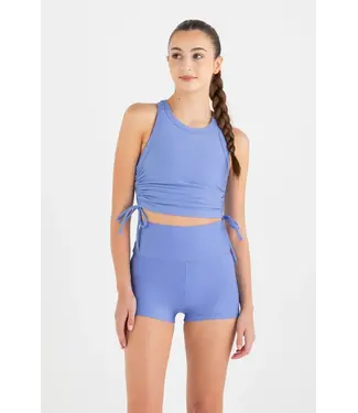 Every Turn Children's Peppa Cropped Rib Singlet Periwrinkle