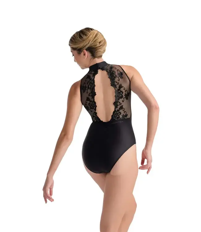 Ladies' Amelie Mock Neck Leo Noir