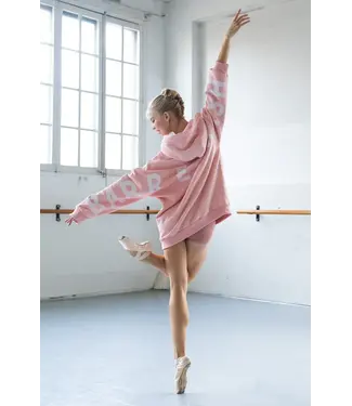 Barre Trash Oversized Hoodie Ballerina Pink