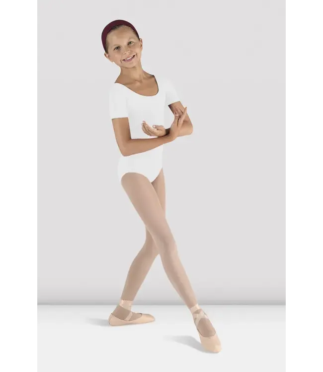 Children's Short Sleeve Leotard White