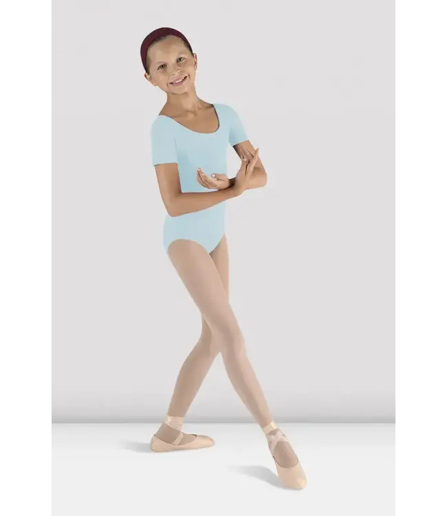 Children's Cap Sleeve Leotard Pastel Blue
