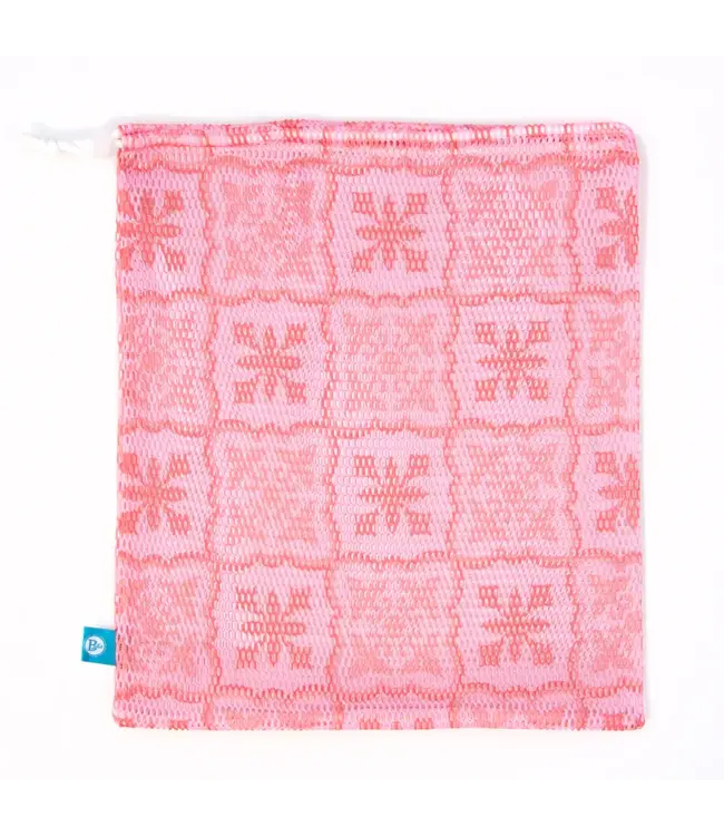 Printed Mesh Bag Light Pink/Coral